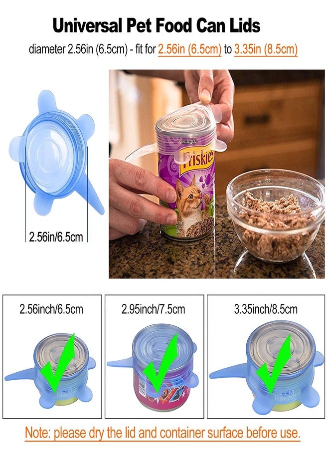 Adpartner Silicone Can Covers Pet Food Can Lids (8-Pack, 2.6in+3.3in), BPA-free Reusable Silicone Canned Food Lids for Soda/Beer Cans, Regular and Wide Mouth Mason Jars Canned Pet Foods - Image 2