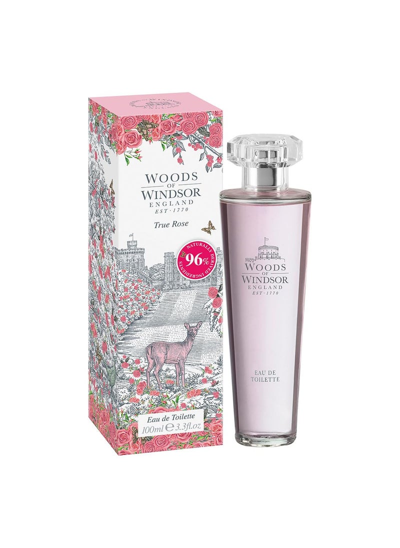 Woods Of Windsor Woods of Windsor True Rose Eau de Toilette Floral Womens Perfume with Notes of Violet Leaf and Rose Otto Rose Perfume for Women True Rose Scent 100ml 