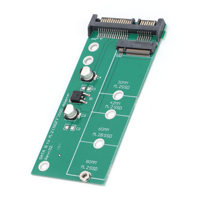 محول M.2 NGFF إلى SATA - مهايئ SSD بمنفذ 7 زائد 15 دبوس مع سرعة نقل 6 جيجابت/ثانية - يدعم أقراص SATA SSD بأحجام 2230 و2242 و2260 و2280 ملم لتوسعة أجهزة اللابتوب وسطح المكتب - Image 5
