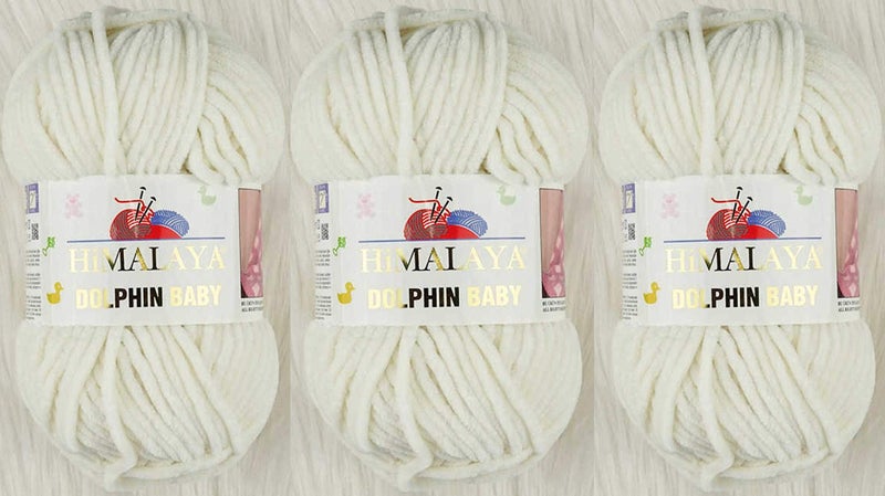 Himalaya Dolphin Baby Yarn Knitting Yarn 3 Skeins 395 Yards 3x100gram Super Bulky Baby Blanket Yarn (80308)