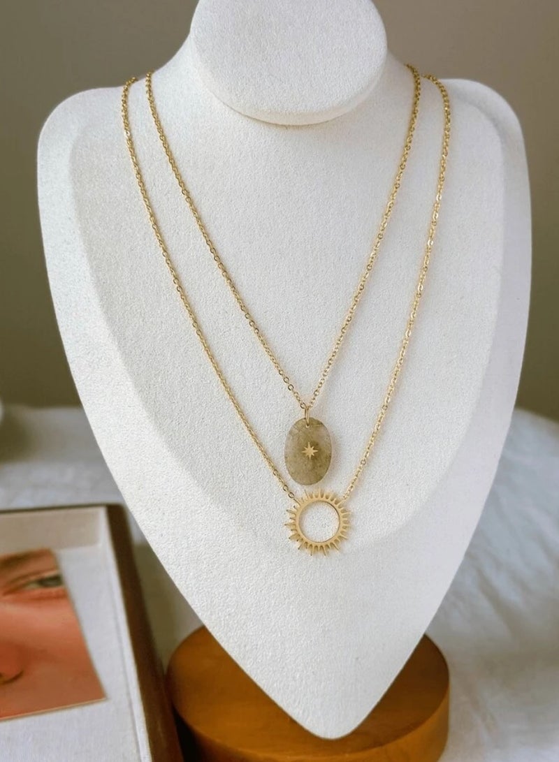 JewelryPalace Elegant Women’s Necklace Made Of Stainless Steel Coated With Gold In A Modern And Chic Design - Image 1