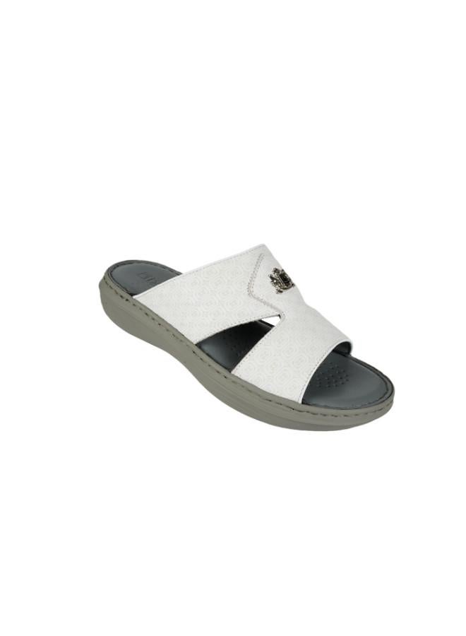 barjeel uno 008-3467 Barjeel Mens Arabic Sandals 21410-12 White  - Image 1
