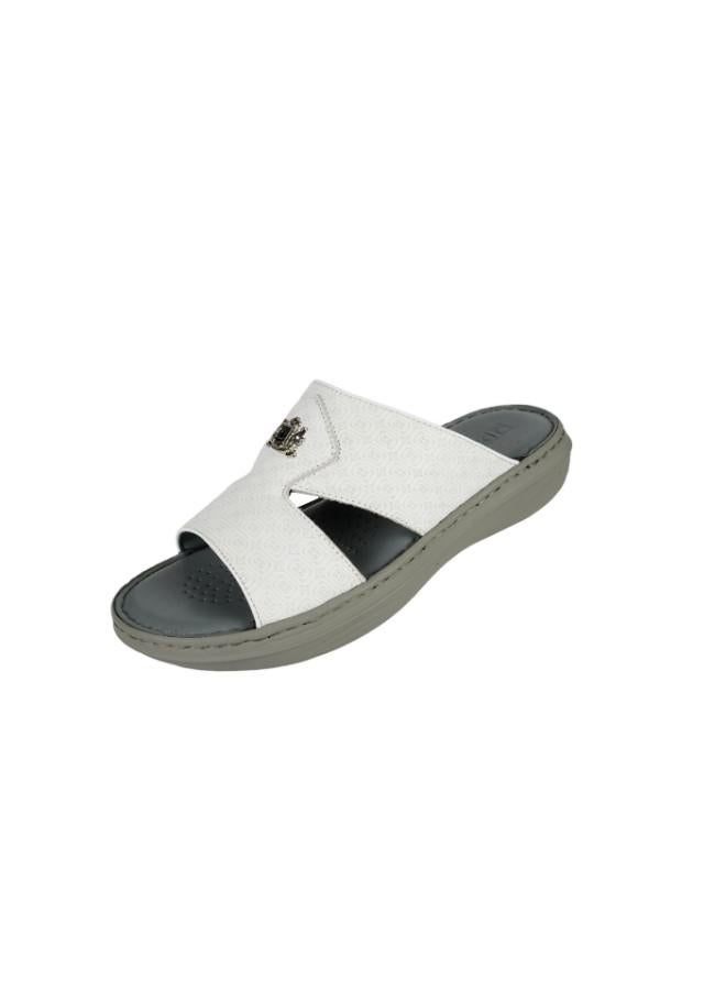 barjeel uno 008-3467 Barjeel Mens Arabic Sandals 21410-12 White  - Image 3