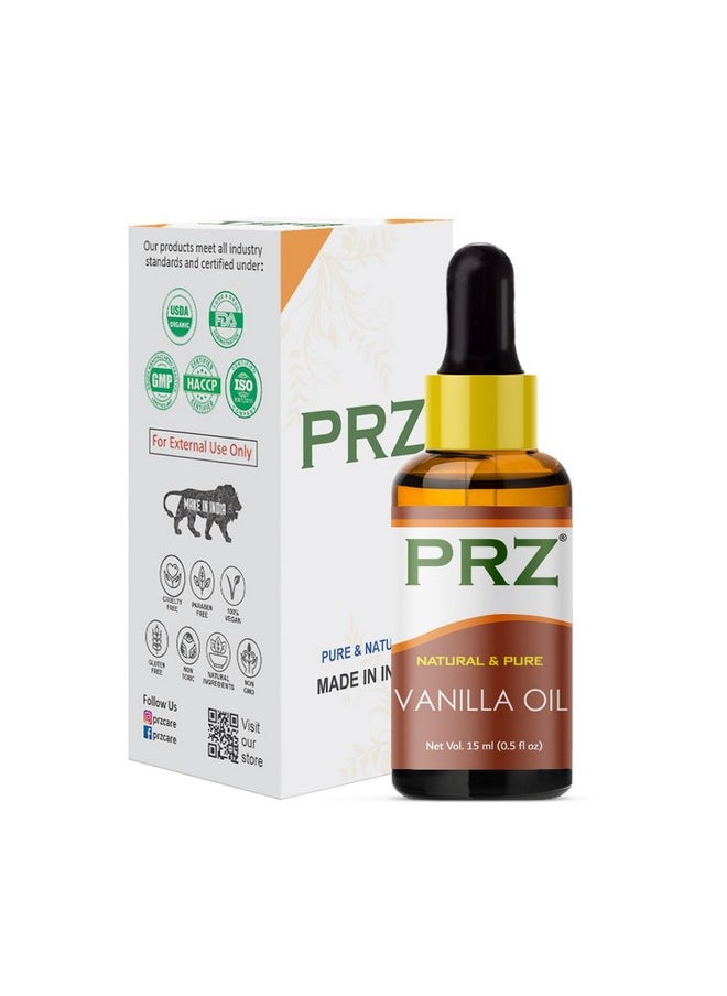 PRZ Vanilla Essential Oil - Pure Natural For Skin Care & Hair Care, 15 Ml  - Image 2