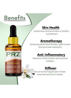 PRZ Vanilla Essential Oil - Pure Natural For Skin Care & Hair Care, 15 Ml  - Image 3