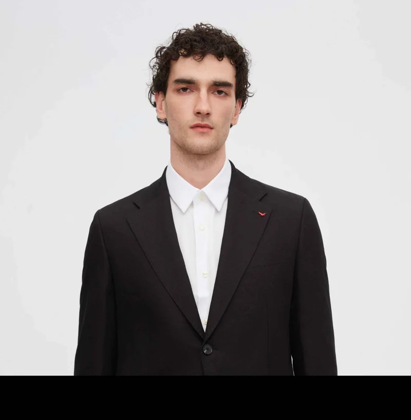 D'S DAMAT Regular Fit Black Dobby Suit 2HF05KV39577M