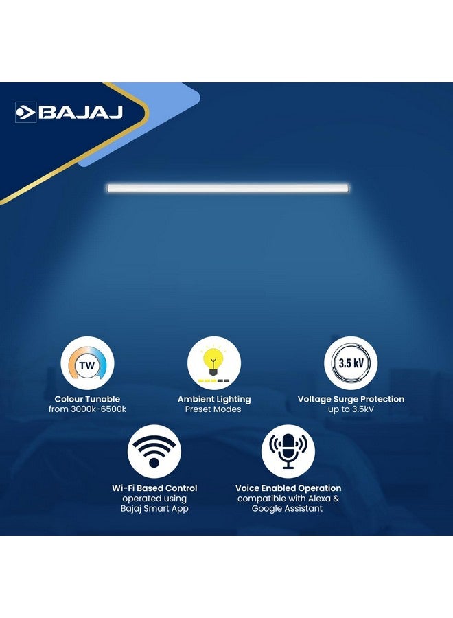 Bajaj Bajaj AWE Smart Tw & Dimmable LED Batten 20W Voice Control | Wifi Enabled | Energy Efficient | Instant On | Dimmable | Long Lasting | Tunable | Colour Changing | LED Batten For Home | 1 Yr Warranty - Image 4