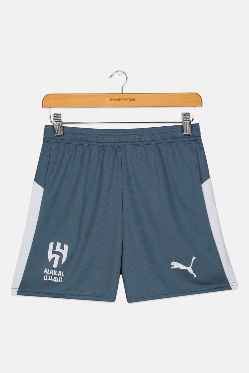PUMA Kids Boy Sportswear Fit Embroidered Logo Outdoor Shorts, Sage Blue - Image 2