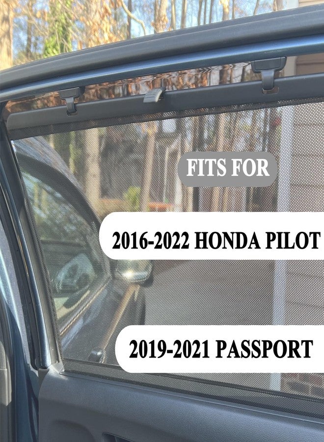 E-Vniko Rear Window SunShade Hook Clip with Cover Kit Compatible for Honda Pilot 2016-2022 Passport 2019-2021 Replace Back Door SunShade Hook Clip-Black - Image 2
