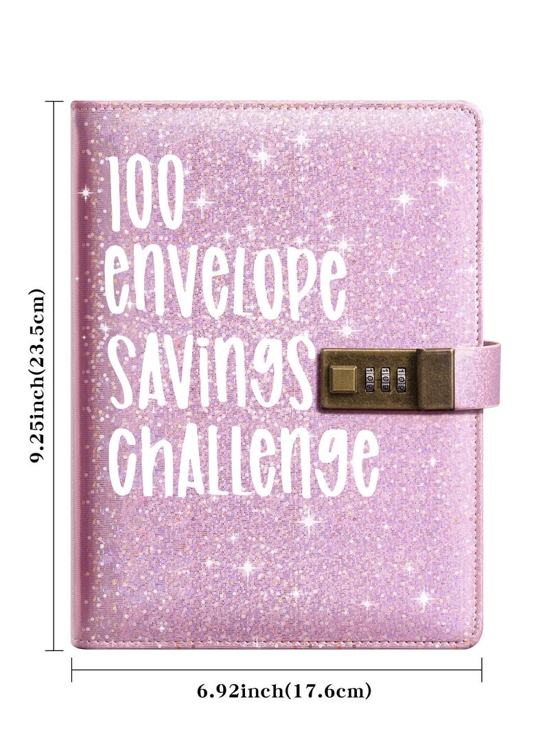 Generic 100 Envelopes Money Saving Challenge 100 Envelope Challenge Binder 100-Day Envelope Challenge Kit Money Saving Binder Easy and Funny Way to Save Budget Planner Savings Book  - Image 2