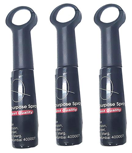 Aura Plastic Empty Spray Bottle Pocket Spray Bottle With Belt Hook Black Spray Bottle 20 ML Set Of 3 - Image 1
