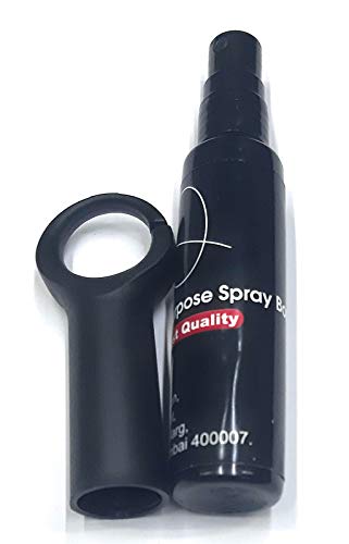 Aura Plastic Empty Spray Bottle Pocket Spray Bottle With Belt Hook Black Spray Bottle 20 ML Set Of 3 - Image 2
