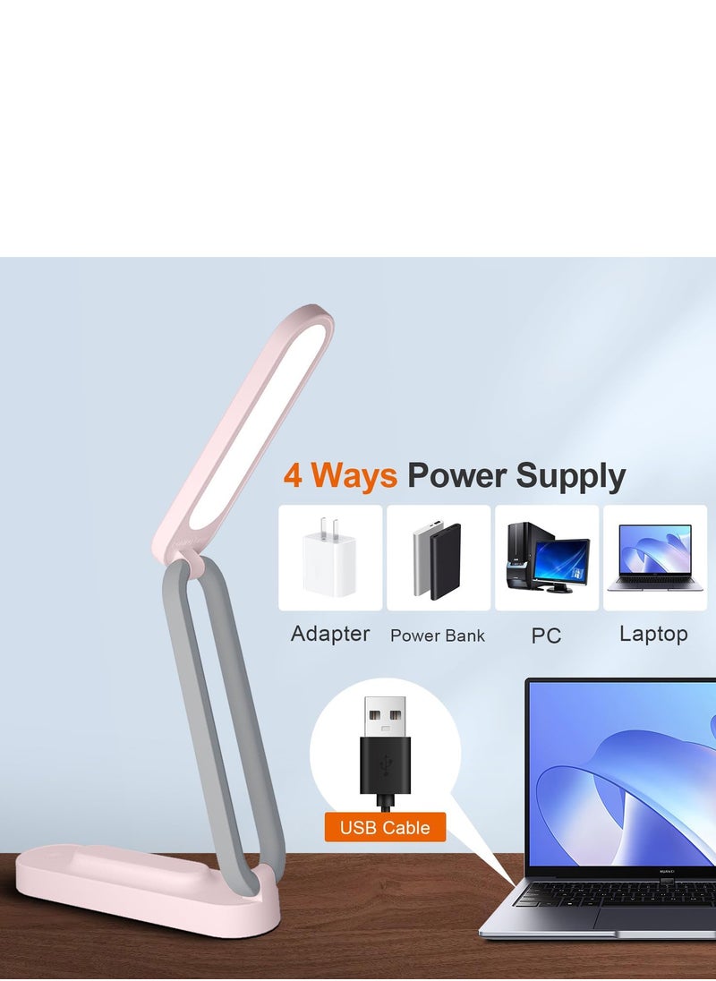 Generic LED Desk Lamp for Office Home  Battery Operated Lamp Rechargeable Lamp Foldable & Portable Light, LED Desk Light Strip, 3 Brightness Dimmable Small Desk Lamp Wireless Reading Lamp  - Image 5
