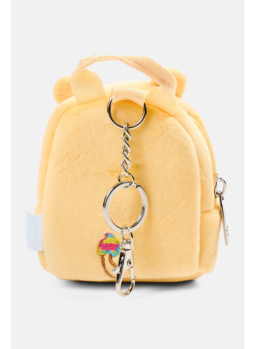 Jazwares Squishmallows Leonard Plush Micro Backpack Keychain, Pale Yellow  - Image 2