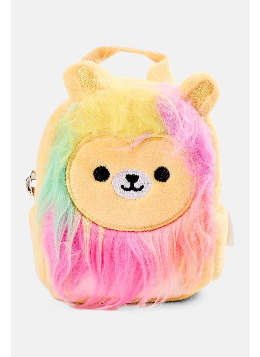 Jazwares Squishmallows Leonard Plush Micro Backpack Keychain, Pale Yellow  - Image 1
