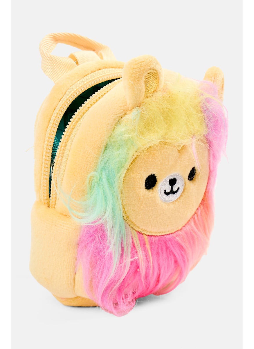Jazwares Squishmallows Leonard Plush Micro Backpack Keychain, Pale Yellow  - Image 3