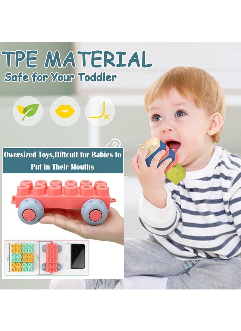 Soft Building Blocks Toys,80 Pcs Build Blocks Sensory Toys for Kids STEM Educational Sets LearningDevelopment Toys Stacking Block Kit Educational Infant Blocks for Toddlers Baby 1-5 Years Old  - Image 5