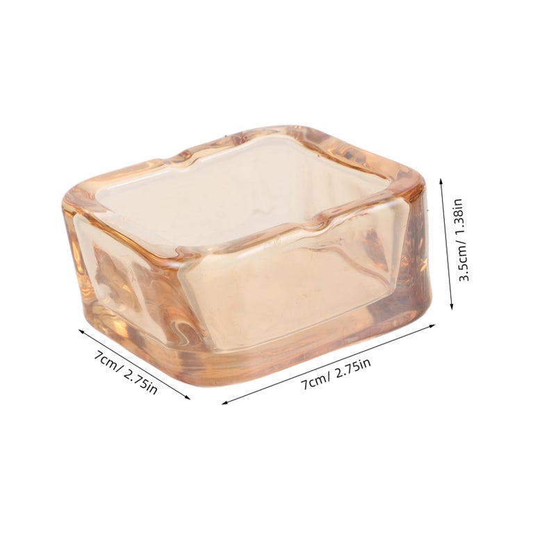 Transparent Crystal Ashtray Compact Design For Home Office Car Patio Indoor Outdoor Use - Image 3