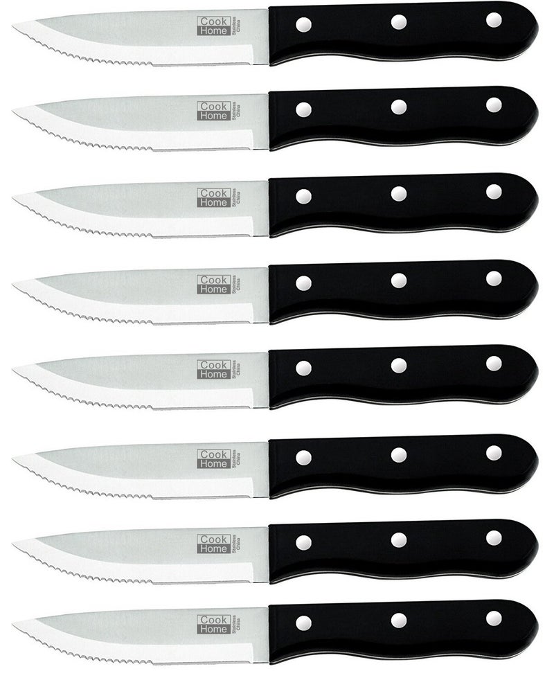 Cook N Home Cook N Home 8-Piece Steak House Style Steak Knife Set, Stainless Steel  - Image 1