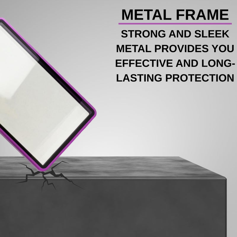 RedCap Magnetic Aluminum Graded PSA Slab Guard UV Resistant Glass 35PT Premium Protector Display Case For Standard PSA CGC Graded Sport Trading Cards - Amethyst - Image 3