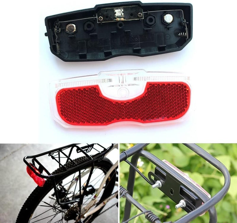 BIGTHREE Bike Tail Light, Bicycle Rear Reflector Tail Light, Long Reflective Taillights, Ensure Safety when Riding at Night, for Luggage Rack Aluminum Alloy Reflective Taillight, 80mm Screw Mounted. - Image 4