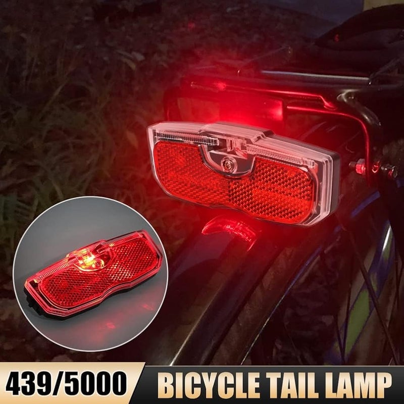 BIGTHREE Bike Tail Light, Bicycle Rear Reflector Tail Light, Long Reflective Taillights, Ensure Safety when Riding at Night, for Luggage Rack Aluminum Alloy Reflective Taillight, 80mm Screw Mounted. - Image 3