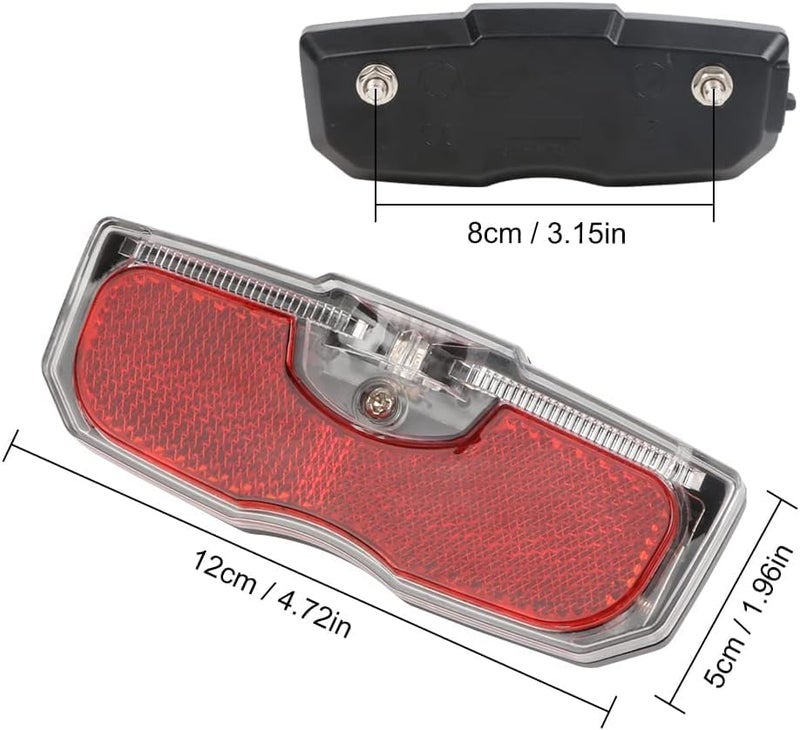 BIGTHREE Bike Tail Light, Bicycle Rear Reflector Tail Light, Long Reflective Taillights, Ensure Safety when Riding at Night, for Luggage Rack Aluminum Alloy Reflective Taillight, 80mm Screw Mounted. - Image 2