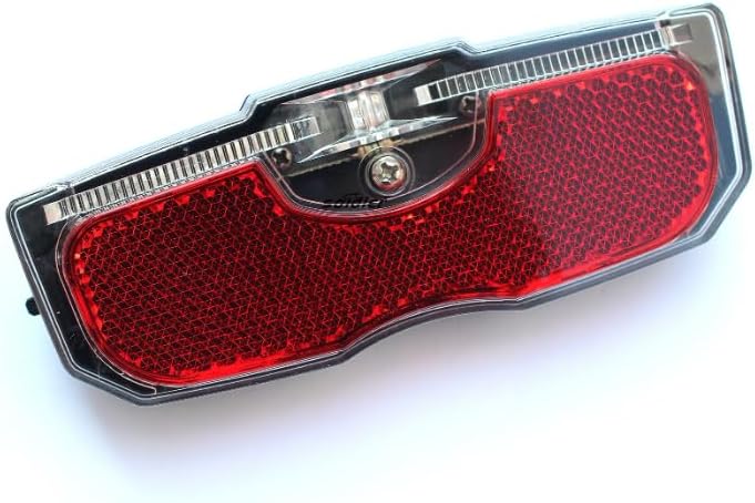 BIGTHREE Bike Tail Light, Bicycle Rear Reflector Tail Light, Long Reflective Taillights, Ensure Safety when Riding at Night, for Luggage Rack Aluminum Alloy Reflective Taillight, 80mm Screw Mounted. - Image 1