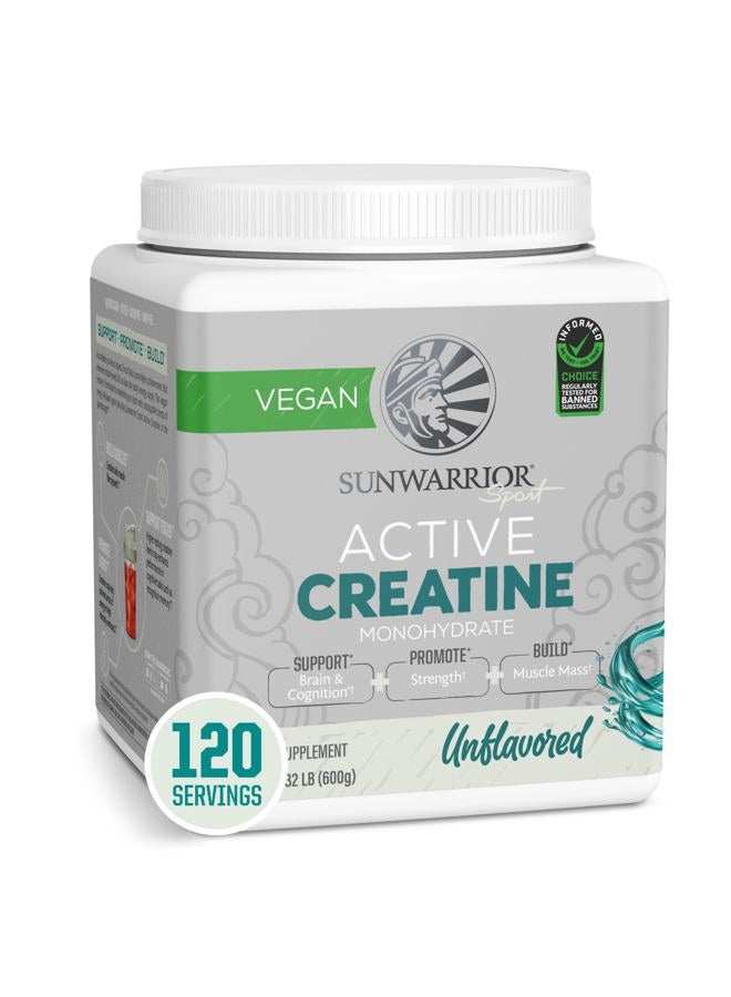Sunwarrior Creatine Monohydrate Powder Micronized PreWorkout Recovery Supplement | Support Muscle Building Strength Training Cognition | Vegan & Keto Friendly Bulk Size (120 Servings) Unflavored - Image 1