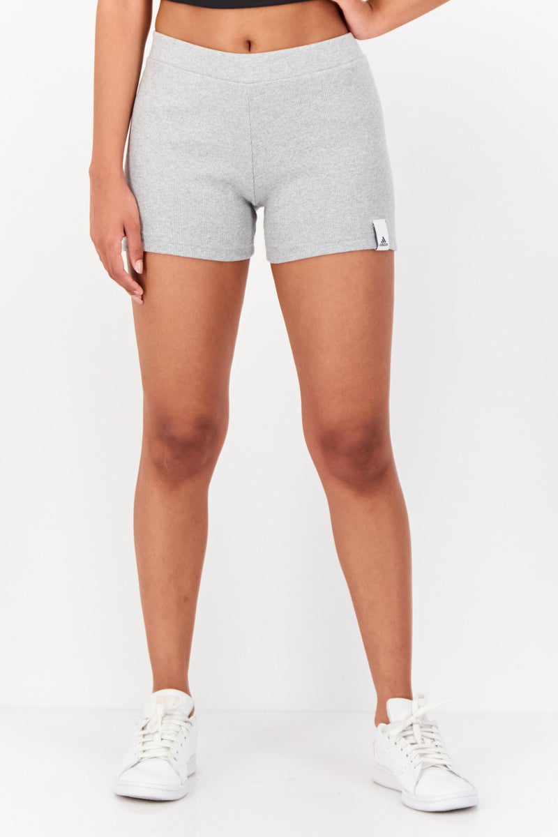 Adidas Women Sportswear Fit Training Shorts, Grey - Image 1