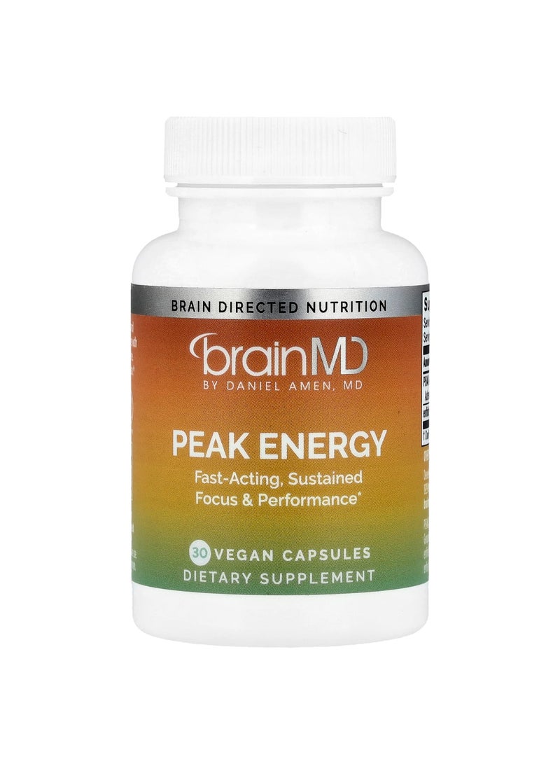 Peak Energy, 30 Vegan Capsules