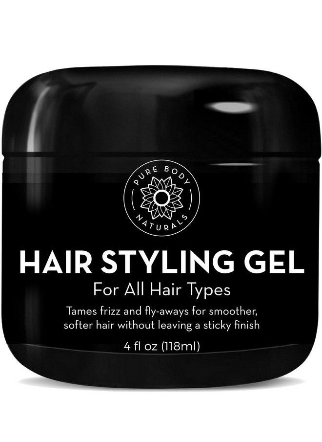 PURE BODY NATURALS - Hair Gel For Men Natural Ingredients And Chemical Free With Hydrating Aloe For Firm Healthy Hair 4 Fl Oz - Image 1