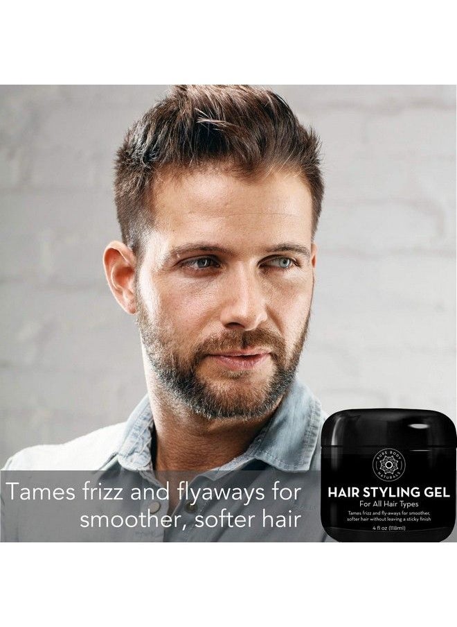 PURE BODY NATURALS - Hair Gel For Men Natural Ingredients And Chemical Free With Hydrating Aloe For Firm Healthy Hair 4 Fl Oz - Image 1