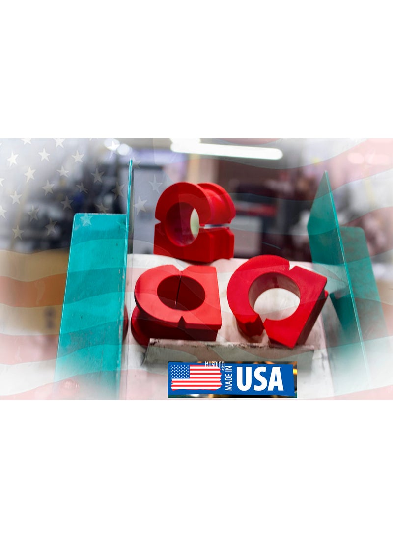 suspension dudes PAIR Front Sway Bar CODE RED EXTREME Bushing Kit FITS Escalade, Silverado, Avalanche, Suburban, Tahoe, Sierra, Yukon, 2007-2020 K200222 - Designed And Manufactured In USA, 36 MM Stabilizer Bar  - Image 2