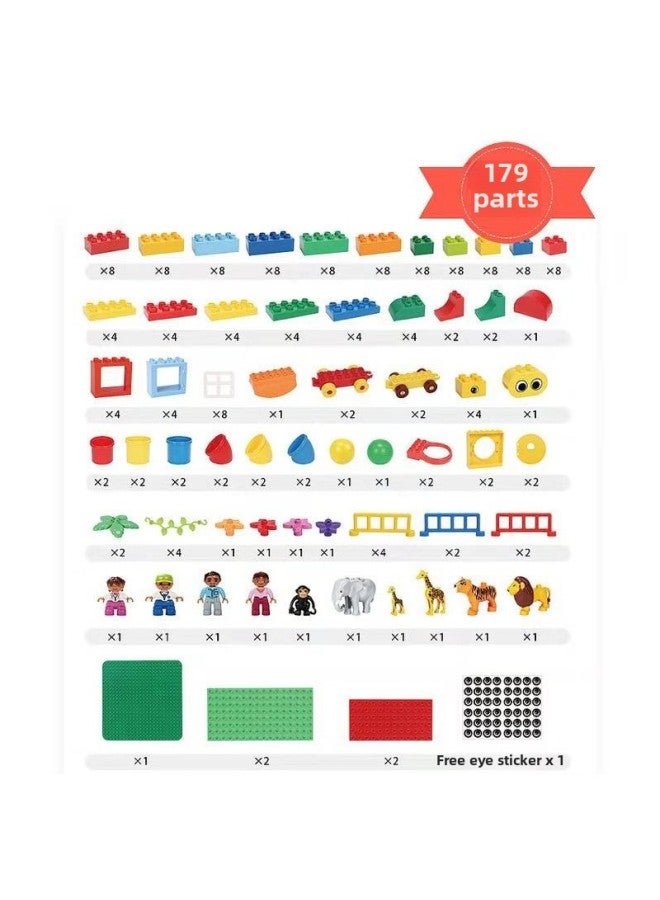 Compatible With Lego Baiyuan 45002 Large Particle Gear Mechanical 9656 Basic Teaching Aids 9090 Pipe Building Blocks 9076-Color:9656 Bag [102 Particles]]