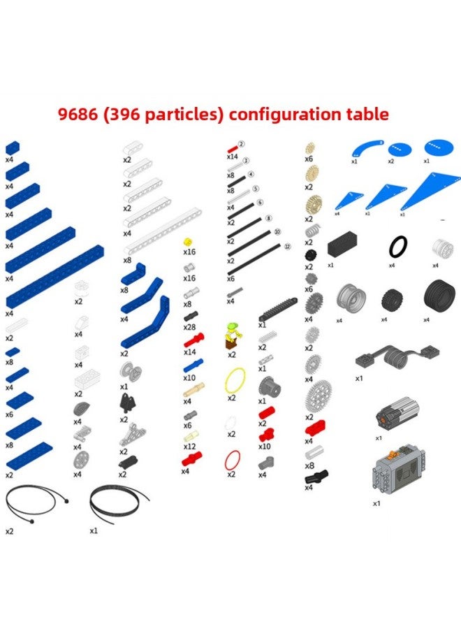 Compatible With Lego Baiyuan 45002 Large Particle Gear Mechanical 9656 Basic Teaching Aids 9090 Pipe Building Blocks 9076-Color:9656 Bag [102 Particles]]