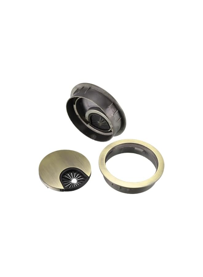 promass Cable Hole Cover, 2Inch/50mm Zinc Alloy Desk Wire Cord Cable Grommets Hole Cover for Office PC Desk Cable Cord Organizer, 4Pcs Bronze Tone - Image 3