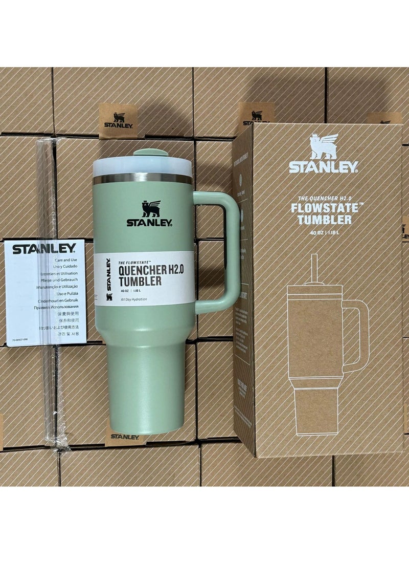 Stanley Quencher H2.0 FlowState Stainless Steel Vacuum Insulated Tumbler with Lid and Straw for Water, Iced Tea or Coffee, Smoothie and More, 40 oz 