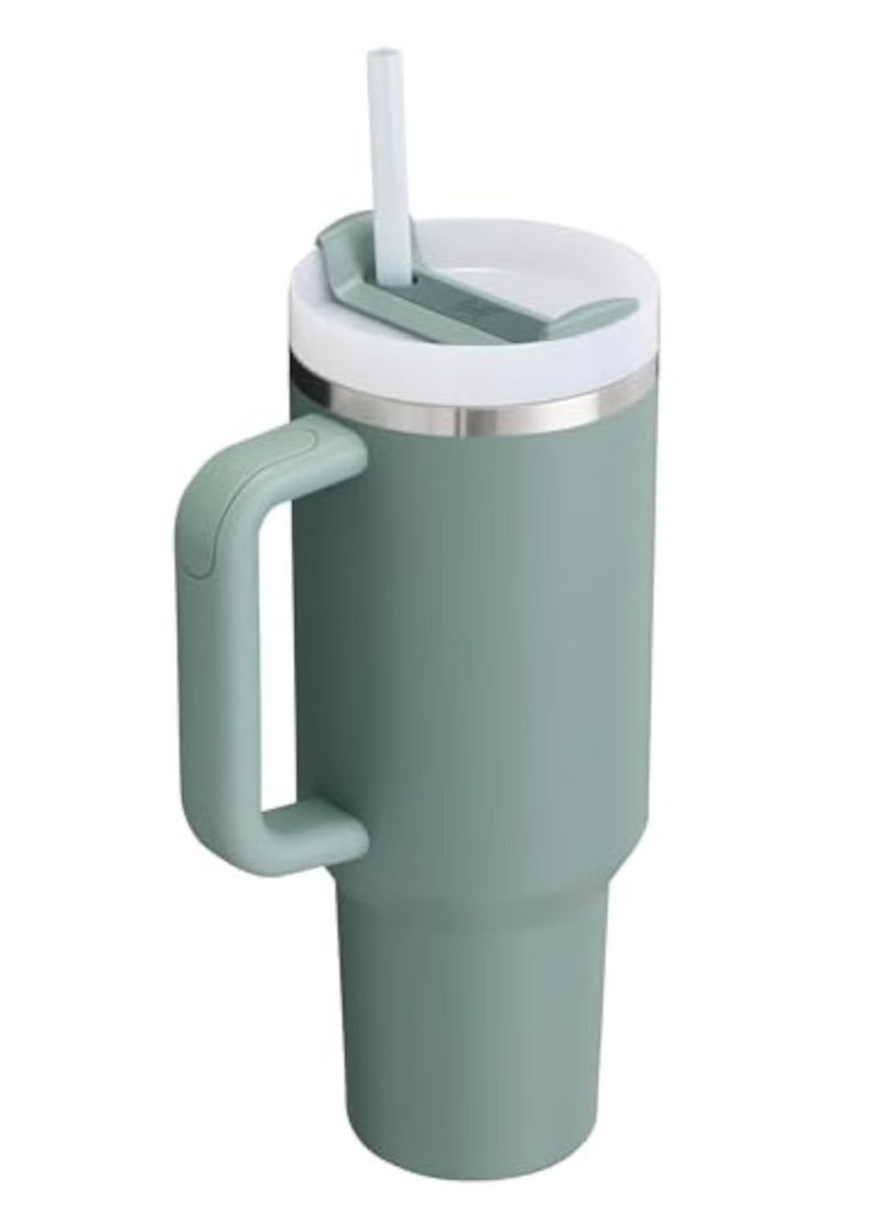 ستانلي كوب Quencher H2.0 FlowState من الفولاذ المقاوم للصدأ معزول بالفراغ مع غطاء وقش للمياه والشاي المثلج أو القهوة والعصائر وأكثر من ذلك، 40 أونصة  - Image 2
