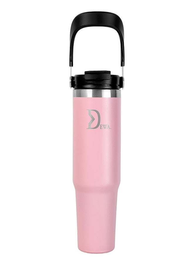 DEWA Iceflow stainless steel Tumbler | 30 oz Tumbler with Double Flip Straw | Premium Insulated Stainless Steel | Keeps Drinks Cold For 24 Hours, Hot For 12 Hours | BPA -Free. (Light Pink) - Image 1