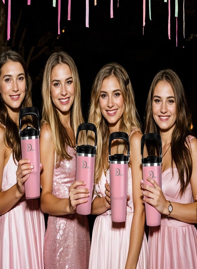 DEWA Iceflow stainless steel Tumbler | 30 oz Tumbler with Double Flip Straw | Premium Insulated Stainless Steel | Keeps Drinks Cold For 24 Hours, Hot For 12 Hours | BPA -Free. (Light Pink) - Image 2