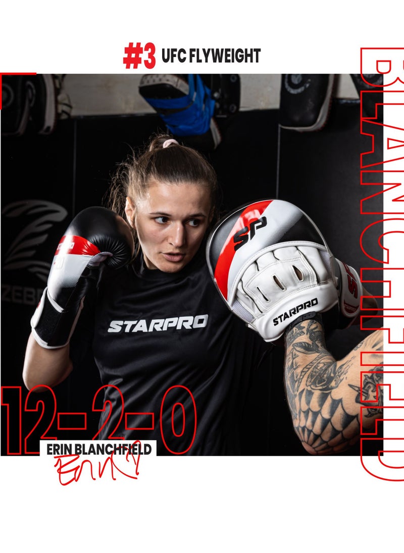 Starpro Boxing Mitts - Vegan Leather - Boxing Pads for Coaching in Boxing MMA Kickboxing and Martial Arts - Men & Women - Training Pads  - Image 4