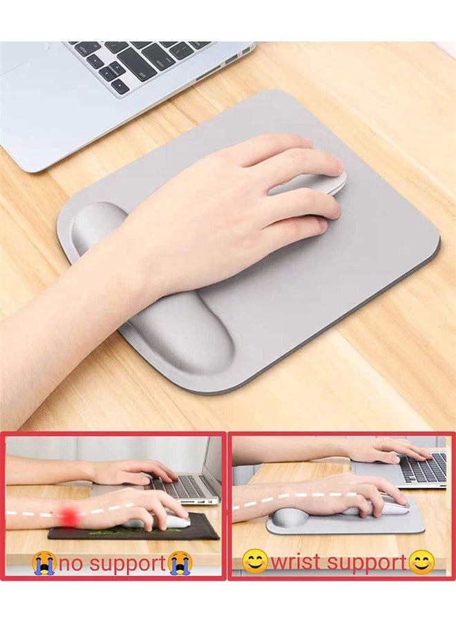 Ergonomic Mouse Pad, Memory Foam Can Rebound, Non-slip, Suitable for Laptops and Desktops, Office and Gaming, Desk Accessories (Gray)  - Image 2