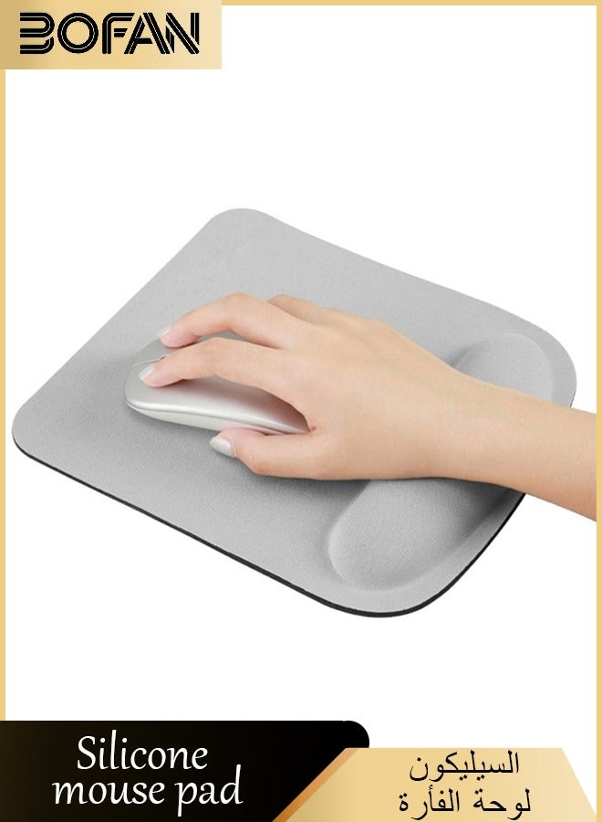 Ergonomic Mouse Pad, Memory Foam Can Rebound, Non-slip, Suitable for Laptops and Desktops, Office and Gaming, Desk Accessories (Gray)  - Image 1