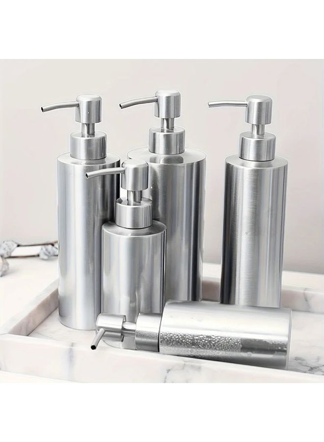 300ml Silvery Press Type Dispenser Bottle For Shower Gel Hand Sanitizer Body Lotion - Image 1