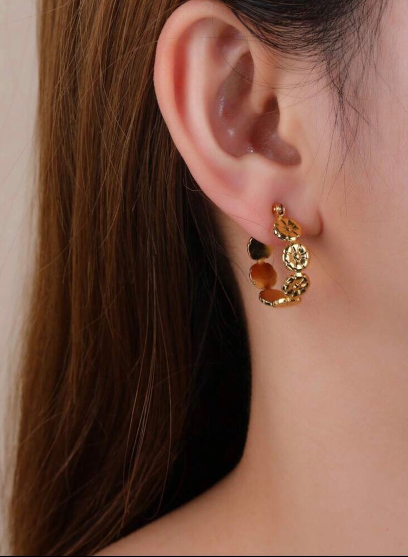 GOLDMAX Elegant 18k Gold Plated Earrings For Women - Image 2