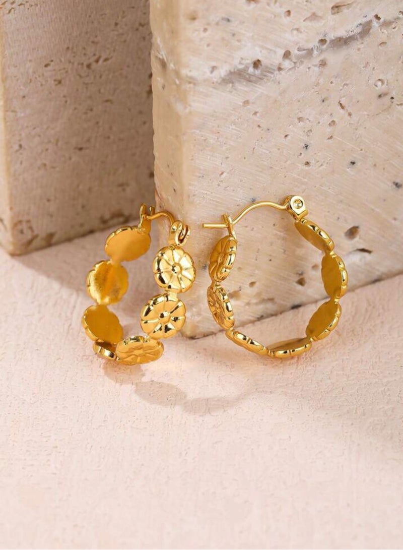 GOLDMAX Elegant 18k Gold Plated Earrings For Women - Image 1