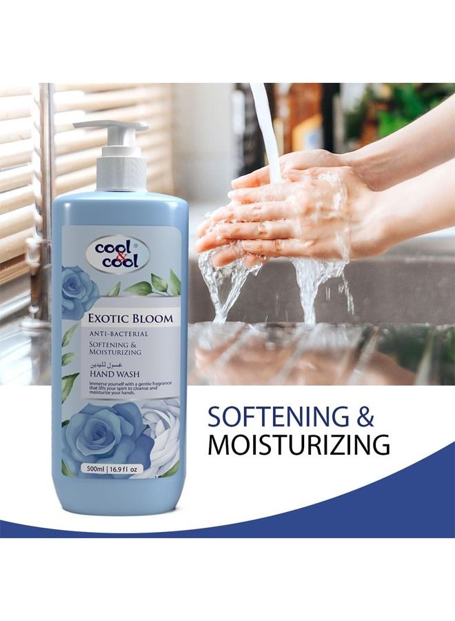 Cool & Cool Anti-Bacterial Softening & Moisturizing Hand Wash - Exotic Bloom 500ml - Image 3