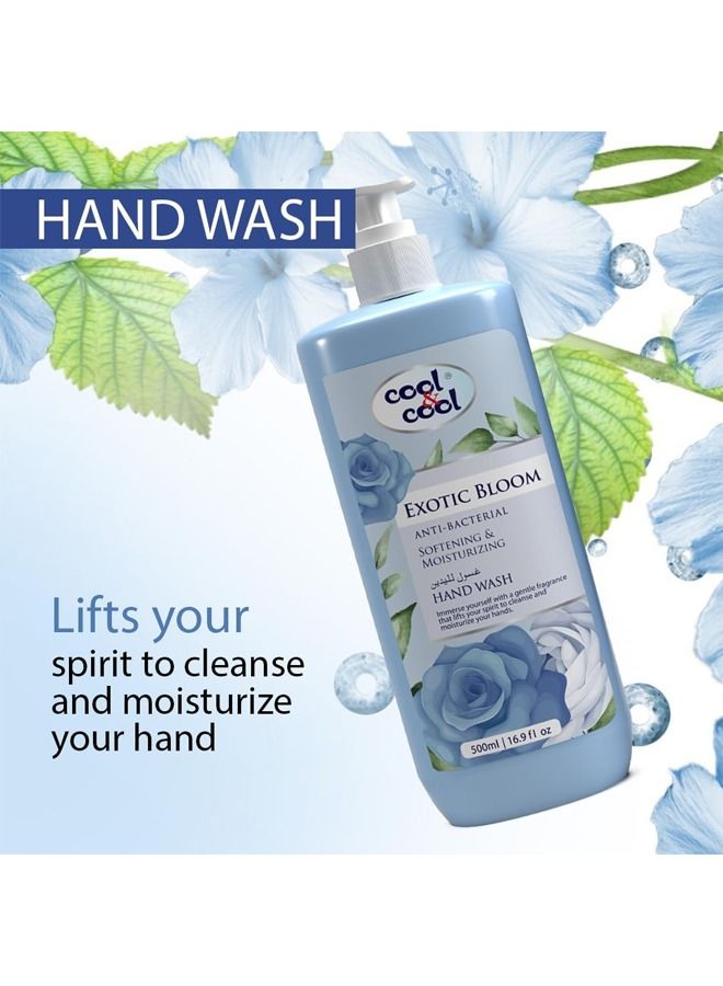 Cool & Cool Anti-Bacterial Softening & Moisturizing Hand Wash - Exotic Bloom 500ml - Image 4