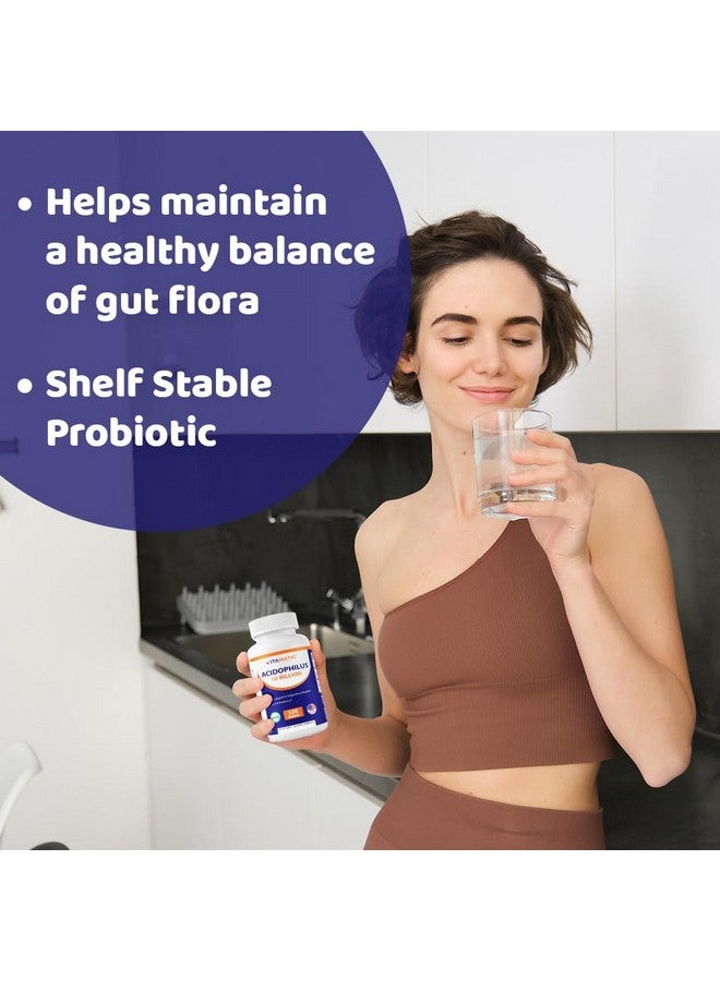 Vitamatic Acidophilus Probiotic - 10 Billion CFU - 5X Potency - Daily Probiotic Supplement, Supports Digestive Health - 120 Tablets - Image 5